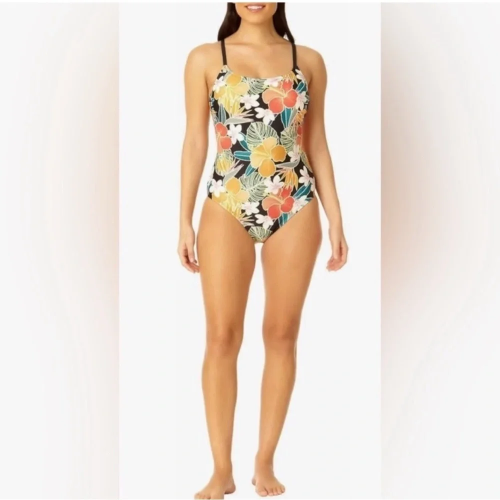 Hurley Floral One Piece Swimsuit Size S